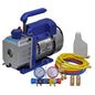JUNG Vida Vakuumpumpe Einstufig mit 4-Wege-Verteiler-Manometer Set