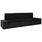 JUNG Vida Modulares 3-Sitzer-Sofa Poly Rattan Schwarz