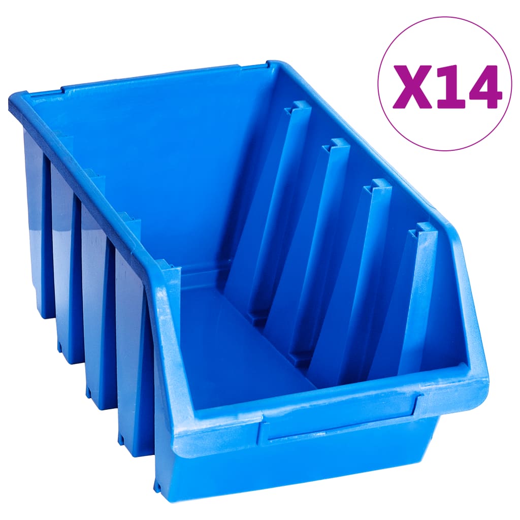 JUNG Vida Stapelboxen 14 Stk. Blau Kunststoff