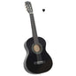 JUNG Vida Klassikgitarre für Anfänger und Kinder Schwarz 1/2 34"