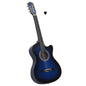 JUNG Vida Westerngitarre Cutaway mit 6 Saiten Blau-Schattiert 38"