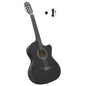 JUNG Vida Westerngitarre Cutaway mit Equalizer und 6 Saiten Schwarz
