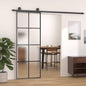 JUNG Vida Schiebetür Aluminium und ESG Glas 76x205 cm Schwarz