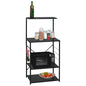JUNG Vida Mikrowellenregal Schwarz 60x39,6x123 cm Holzwerkstoff