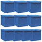 JUNG Vida Aufbewahrungsboxen mit Deckeln 10 Stk. Blau 32x32x32 cm Stoff