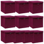 JUNG Vida Aufbewahrungsboxen mit Deckeln 10 Stk. Dunkelrot 32x32x32cm