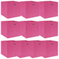 JUNG Vida Aufbewahrungsboxen 10 Stk. Rosa 32x32x32 cm Stoff