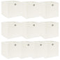JUNG Vida Aufbewahrungsboxen 10 Stk. Weiß 32x32x32 cm Stoff
