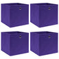 JUNG Vida Aufbewahrungsboxen 4 Stk. Lila 32x32x32 cm Stoff