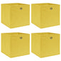 JUNG Vida Aufbewahrungsboxen 4 Stk. Gelb 32x32x32 cm Stoff