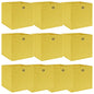 JUNG Vida Aufbewahrungsboxen 10 Stk. Gelb 32x32x32 cm Stoff