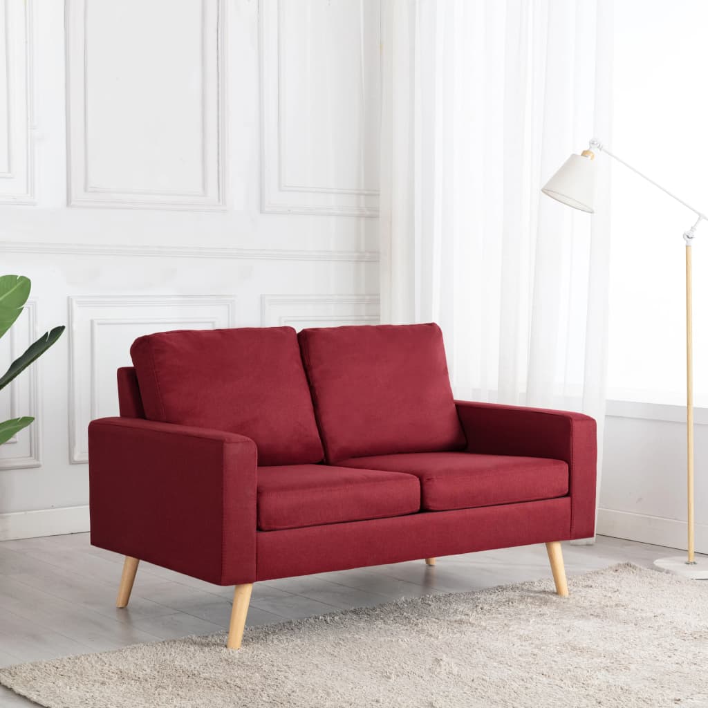 JUNG Vida 2-Sitzer-Sofa Weinrot Stoff