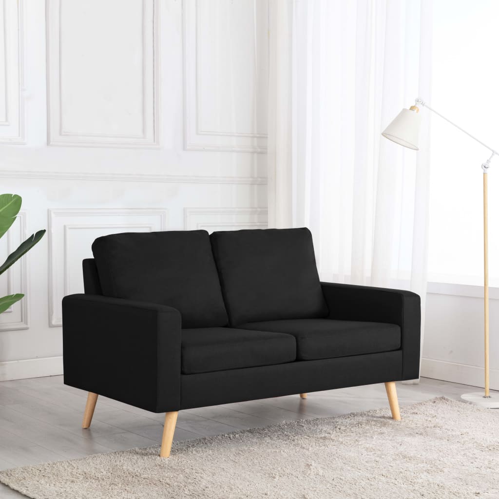 JUNG Vida 2-Sitzer-Sofa Schwarz Stoff