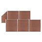 JUNG Vida WPC Zaun-Set 5 Quadrate + 1 Schräge 965x186 cm Braun