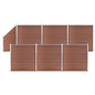 JUNG Vida WPC Zaun-Set 6 Quadrate + 1 Schräge 1138x186 cm Braun