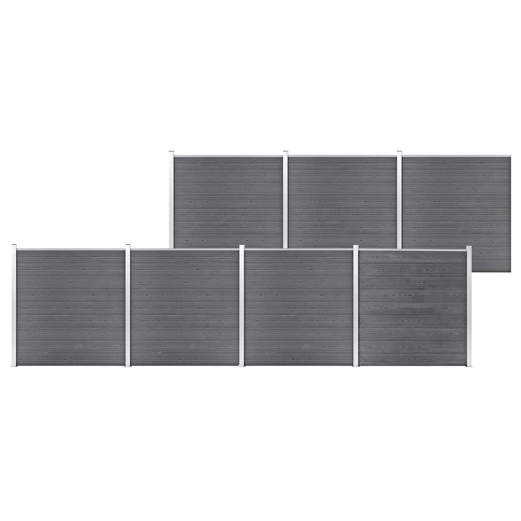 JUNG Vida Gartenzaun WPC 1218x186 cm Grau