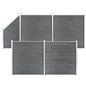 JUNG Vida WPC Zaun-Set 4 Quadrate + 1 Schräge 792x186 cm Grau