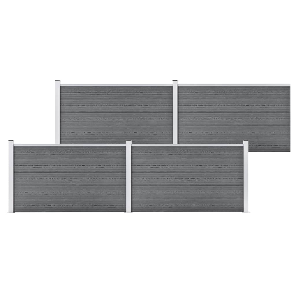 JUNG Vida Gartenzaun WPC 699x106 cm Grau