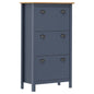 JUNG Vida Schuhschrank Hill Grau 72x35x124 cm Massivholz Kiefer