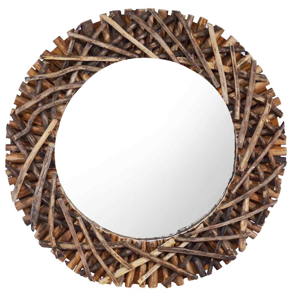 JUNG Vida Wandspiegel 60 cm Teak Rund