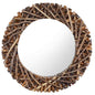 JUNG Vida Wandspiegel 60 cm Teak Rund