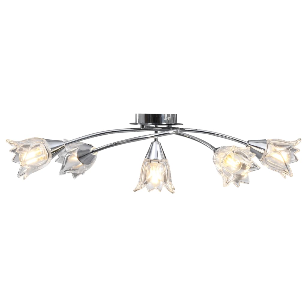JUNG Vida Deckenleuchte mit Glasschirmen für 5 E14 Glühlampen