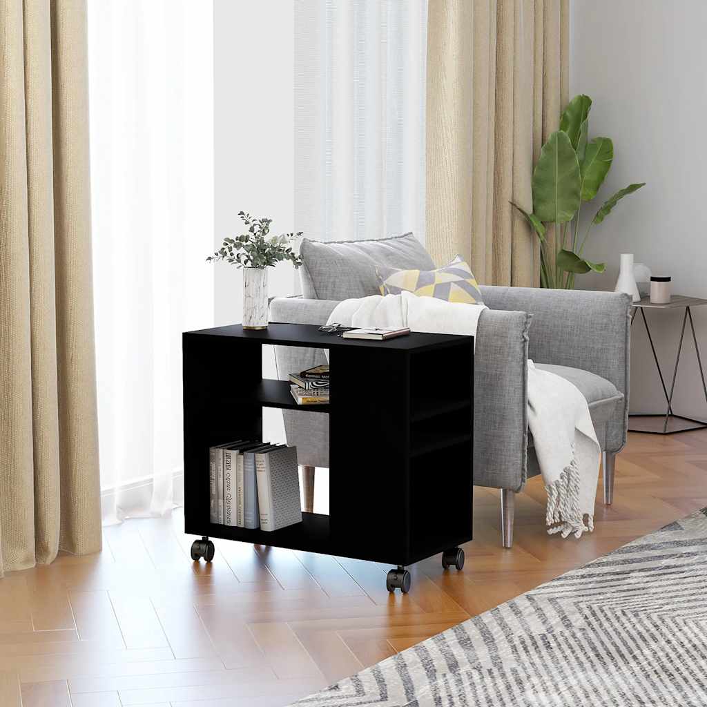 JUNG Vida Beistelltisch Schwarz 70x35x55 cm Holzwerkstoff