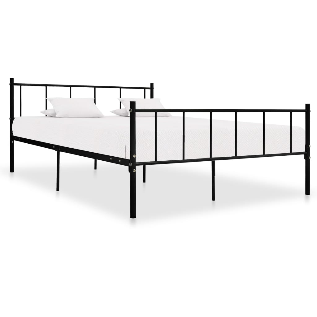 JUNG Vida Bettgestell Schwarz Metall 180×200 cm