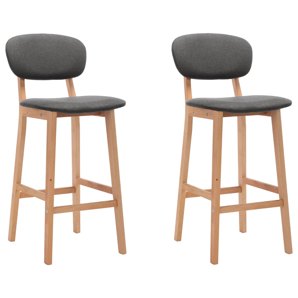 JUNG Vida Barhocker 2 Stk. Dunkelgrau Stoff