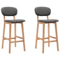 JUNG Vida Barhocker 2 Stk. Dunkelgrau Stoff