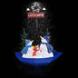 JUNG Vida Weihnachtsbaum mit Schnee und Schirm-Fuß Blau 170 cm PVC