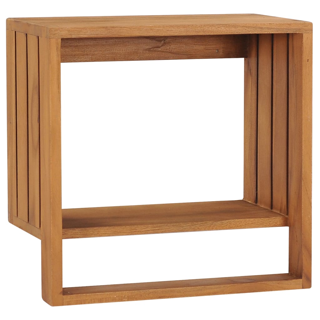 JUNG Vida Handtuchregal zur Wandmontage 35×20×35 cm Teak Massivholz