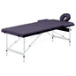 JUNG Vida Massageliege Klappbar 2-Zonen mit Aluminiumgestell Lila