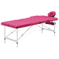 JUNG Vida Massageliege Klappbar 3-Zonen mit Aluminiumgestell Rosa