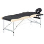 JUNG Vida Massageliege Klappbar 2-Zonen Aluminiumgestell Schwarz Beige