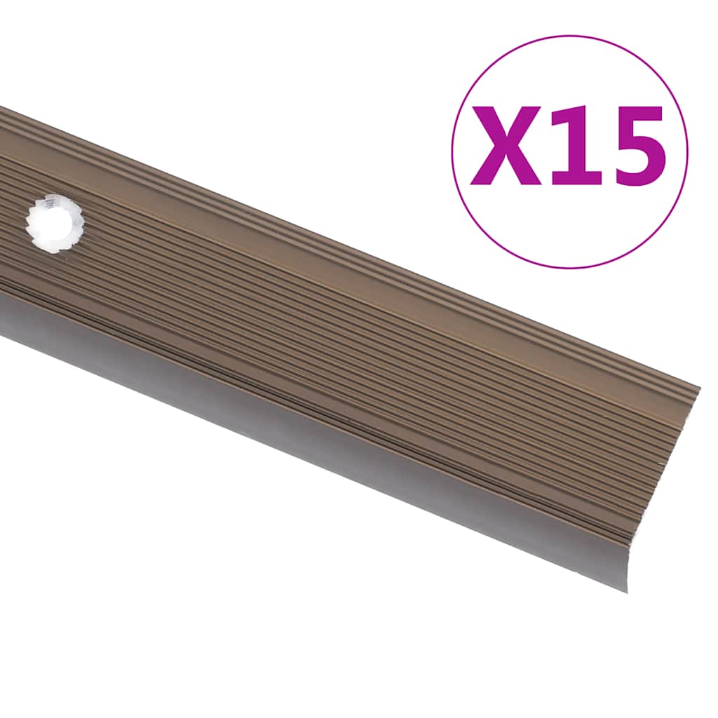 JUNG Vida Treppenkantenprofil in L-Form 15 Stk. Aluminium 100cm Braun