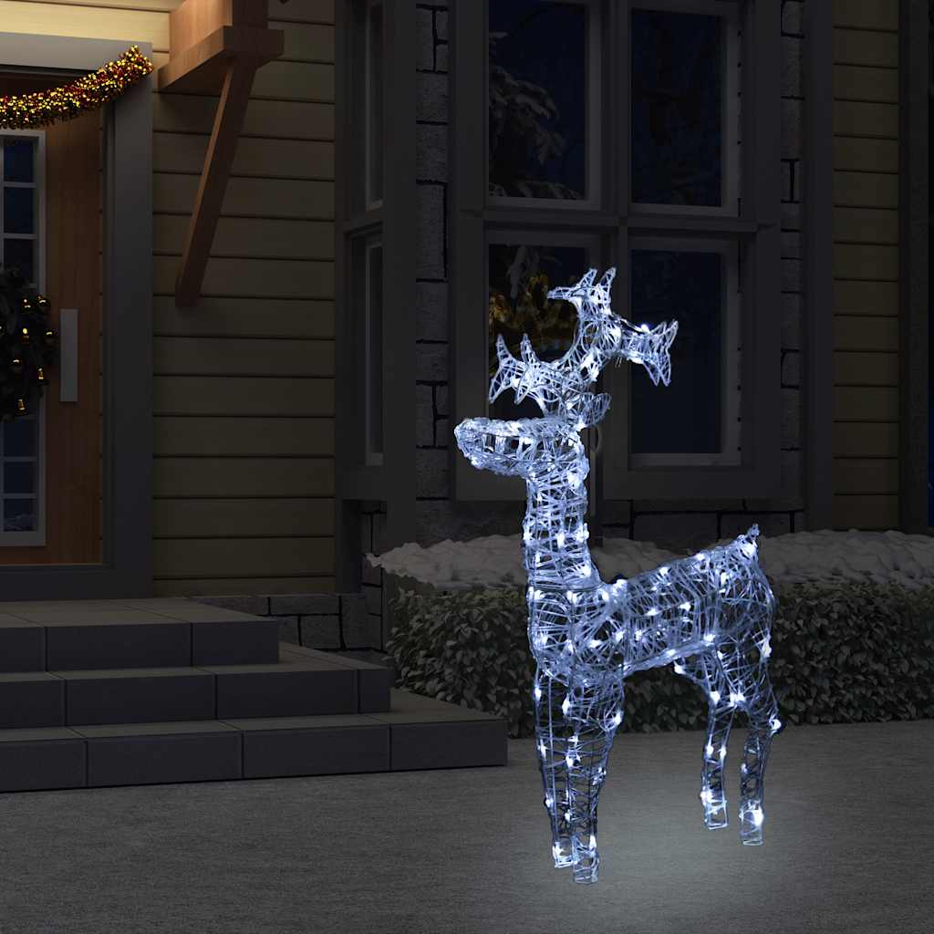 JUNG Vida Weihnachtsdeko Rentier 90 LEDs 60x16x100 cm Acryl
