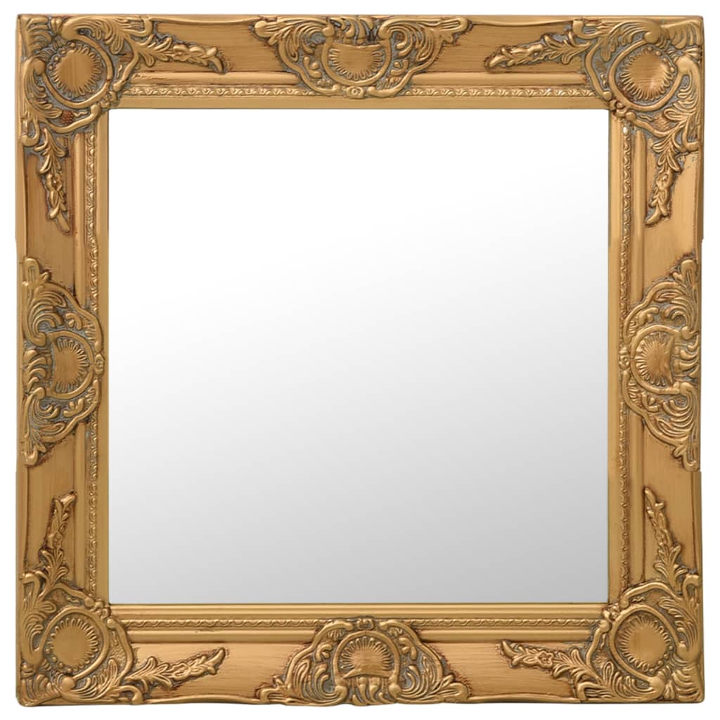 JUNG Vida Wandspiegel im Barock-Stil 50x50 cm Golden