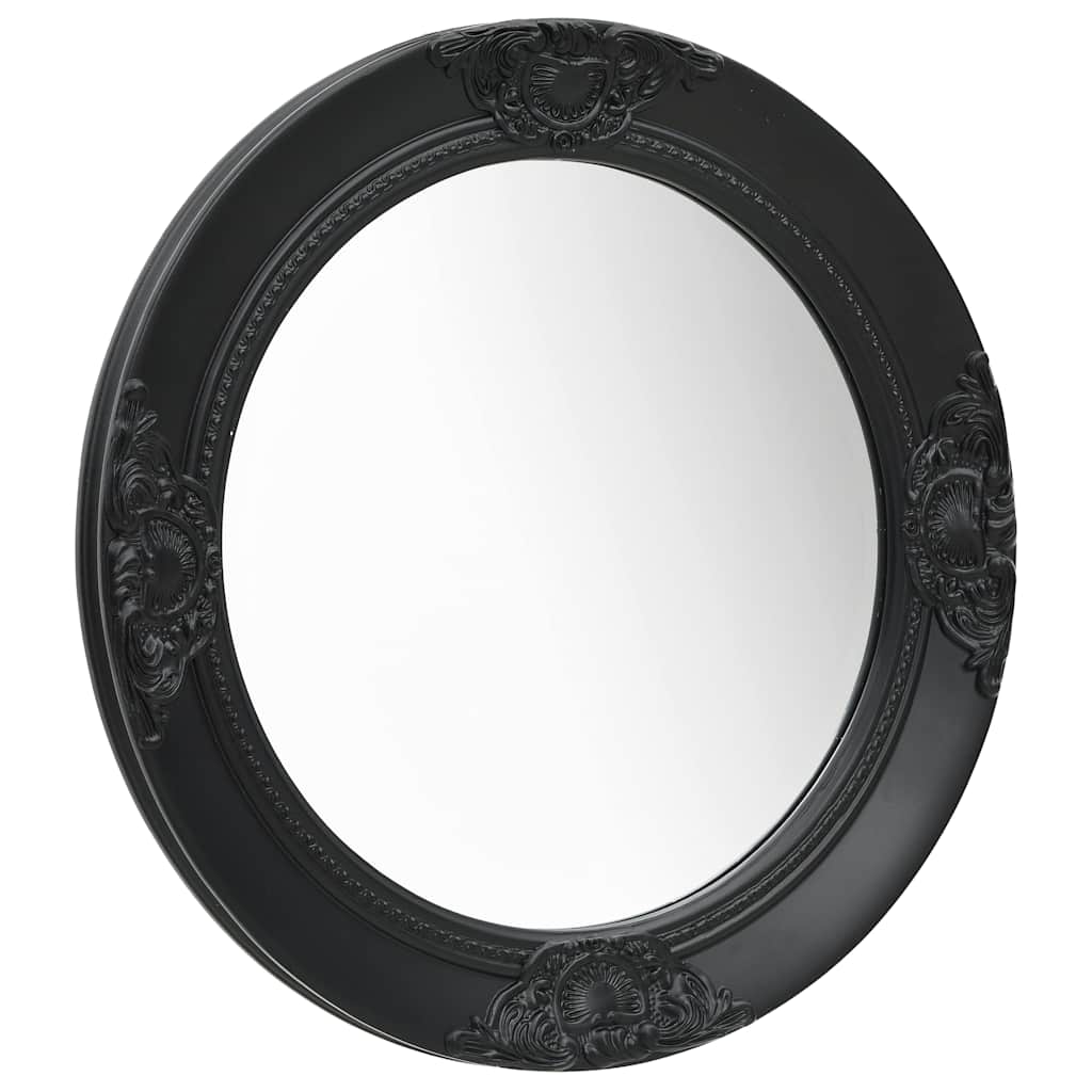 JUNG Vida Wandspiegel im Barock-Stil 50 cm Schwarz