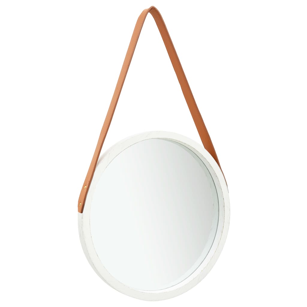 JUNG Vida Wandspiegel mit Gürtel 40 cm Weiß