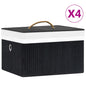JUNG Vida Bambus Aufbewahrungsboxen 4 Stk. Schwarz