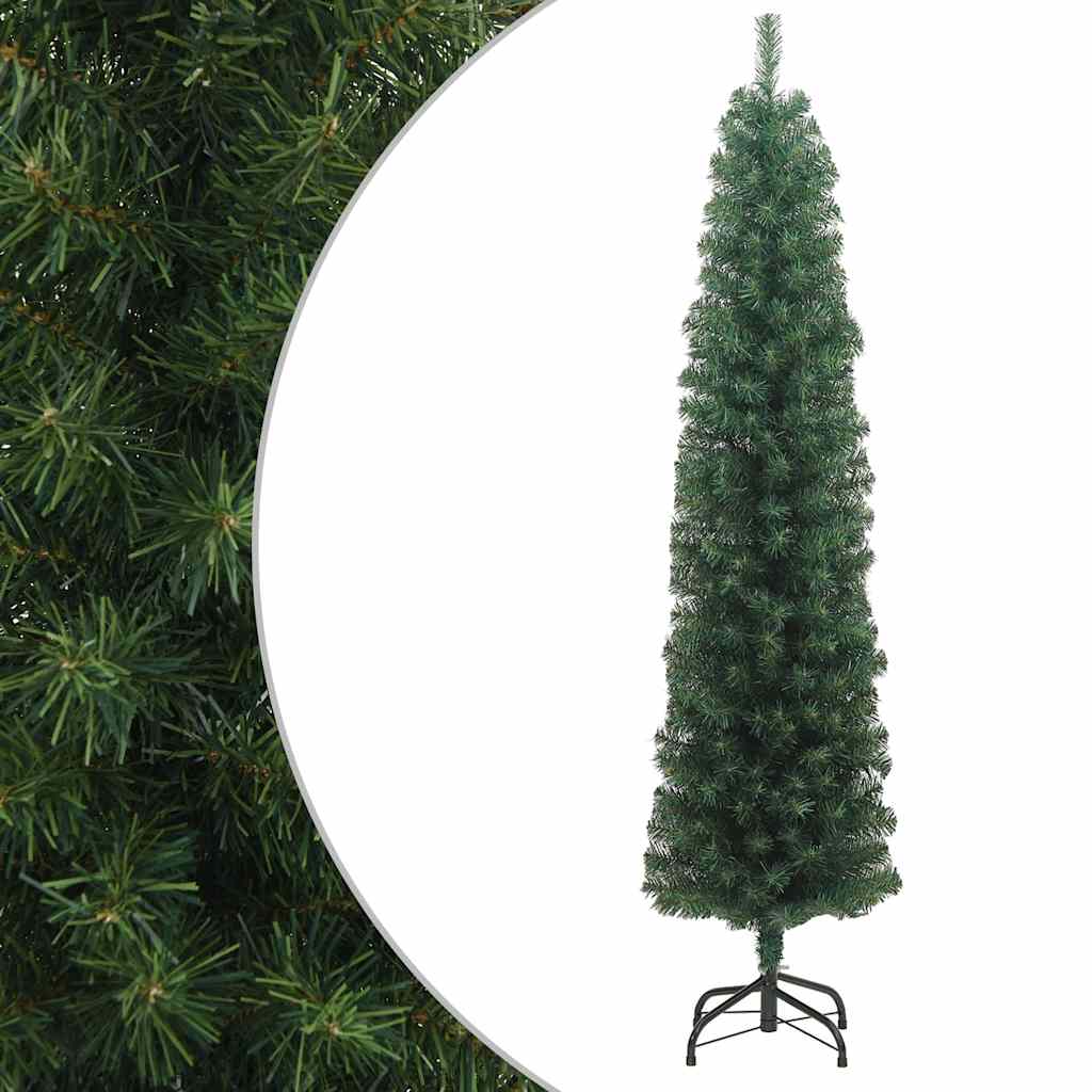 JUNG Vida Künstlicher Weihnachtsbaum Schlank mit Ständer Grün 240 cm PVC