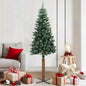 JUNG Vida Weihnachtsbaum Schlank mit Echtholz und Schnee Grün 180 cm