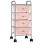 JUNG Vida Schubladenwagen mit 4 Schubladen Rosa Kunststoff