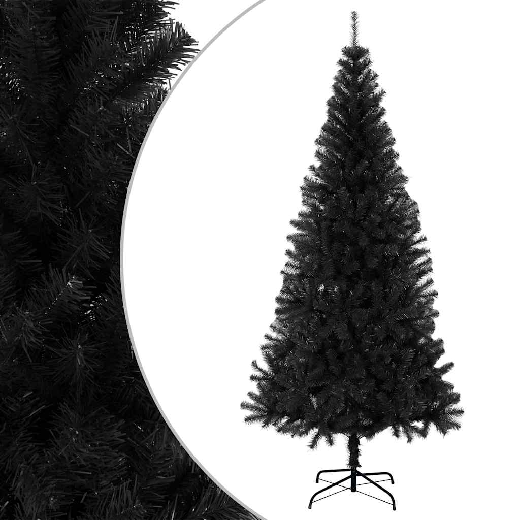 JUNG Vida Künstlicher Weihnachtsbaum mit Ständer Schwarz 180 cm PVC