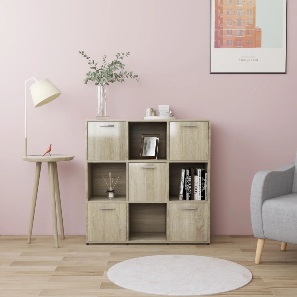 JUNG Vida Bücherregal Sonoma-Eiche 90x30x90 cm Holzwerkstoff