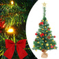JUNG Vida Künstlicher Weihnachtsbaum mit Beleuchtung & Kugeln Grün 64 cm