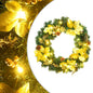 JUNG Vida Weihnachtskranz mit LED-Lichtern Grün 60 cm PVC