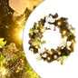 JUNG Vida Weihnachtskranz mit LED Schwarz 60 cm PVC