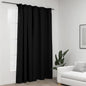 JUNG Vida Verdunkelungsvorhang mit Haken Leinenoptik Anthrazit 290x245 cm